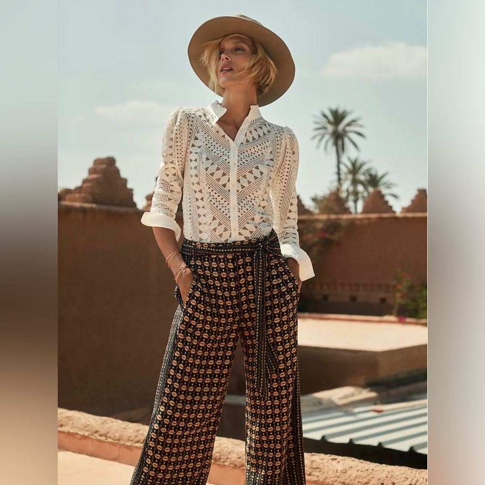 Anthropologie Metzner Wide-Leg Trousers Size 0